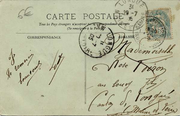 Verso de la carte L'avenue de Tramont et le jardin des soldats