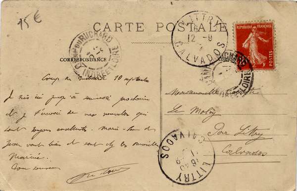 Verso de la carte Instruction des mitrailleuses