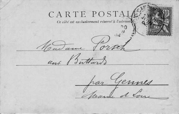 Verso de la carte Le château d'eau