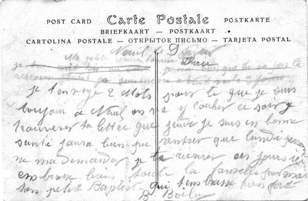 Verso de la carte Place de l'église