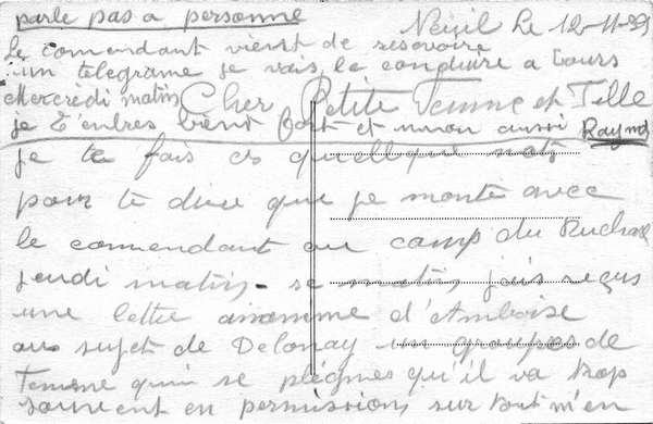Verso de la carte L'église communale
