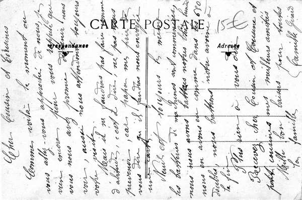 Verso de la carte La scierie Desbourdes
