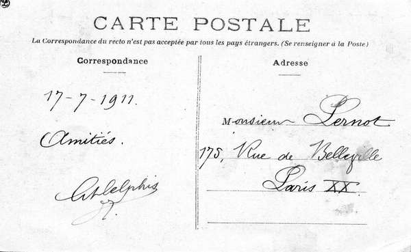 Verso de la carte La scierie Desbourdes