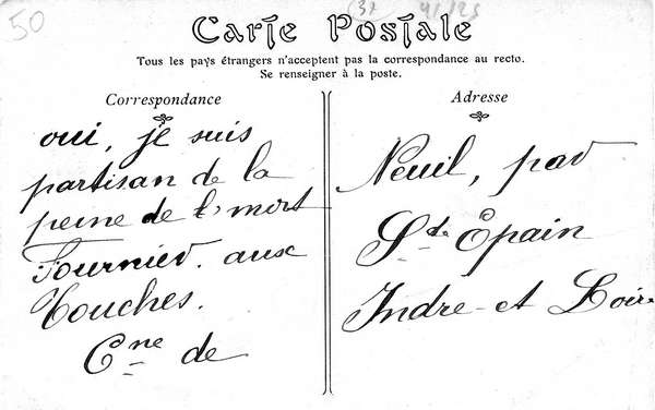 Verso de la carte Neuil